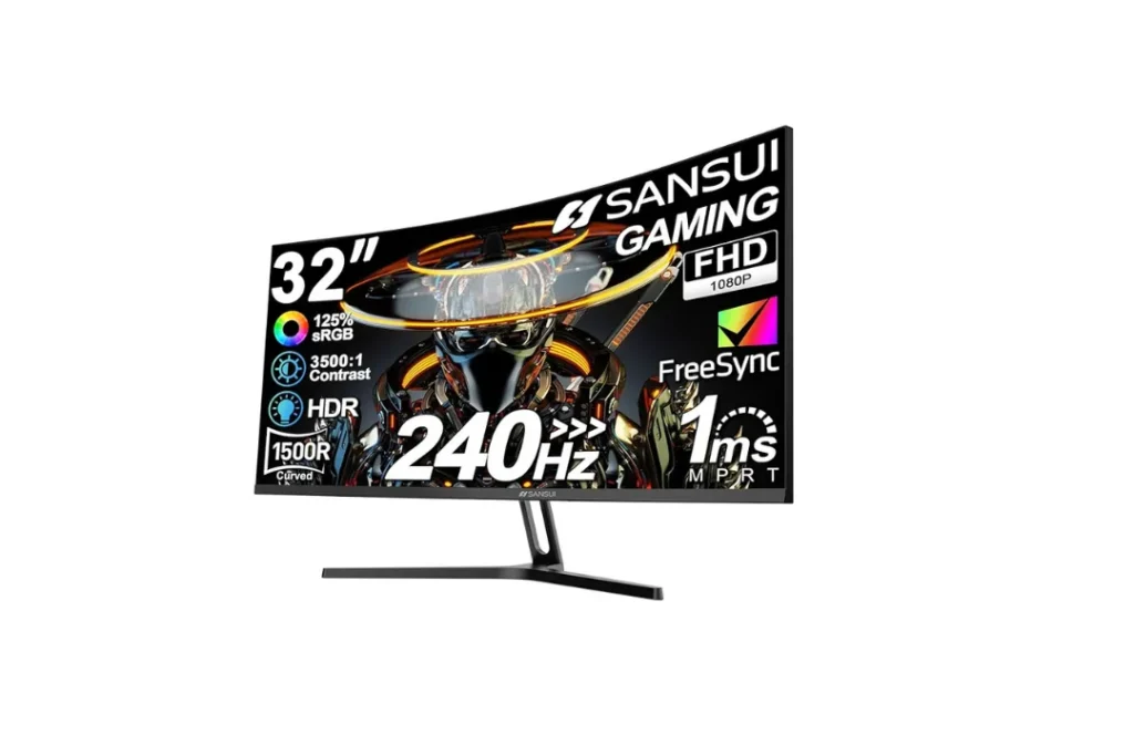 SANSUI 32 Inch Curved 240Hz Gaming Monitor